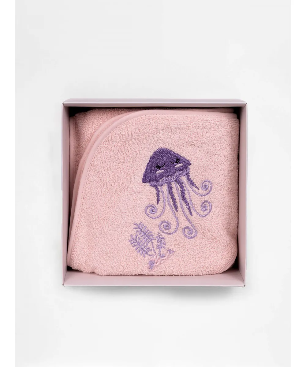 Fluffy Κεντητή Κάπα Pink 75x75