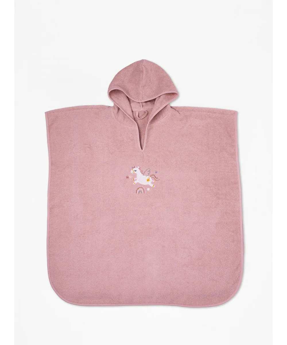 Fluffy Κεντητό Πόντσο Powder one size