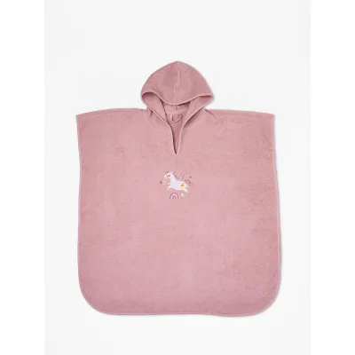Fluffy Κεντητό Πόντσο Powder one size