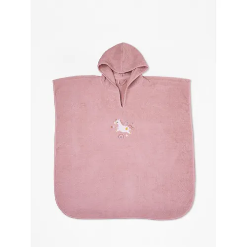Fluffy Κεντητό Πόντσο Powder one size