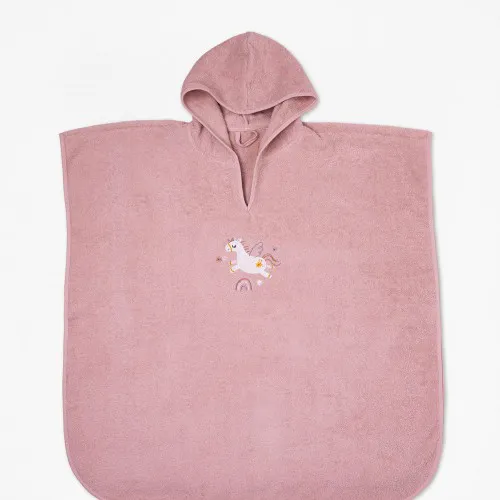 Fluffy Κεντητό Πόντσο Powder one size