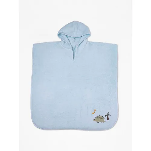 Fluffy Κεντητό Πόντσο Mint one size