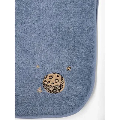 Fluffy Κεντητό Πόντσο Blue one size