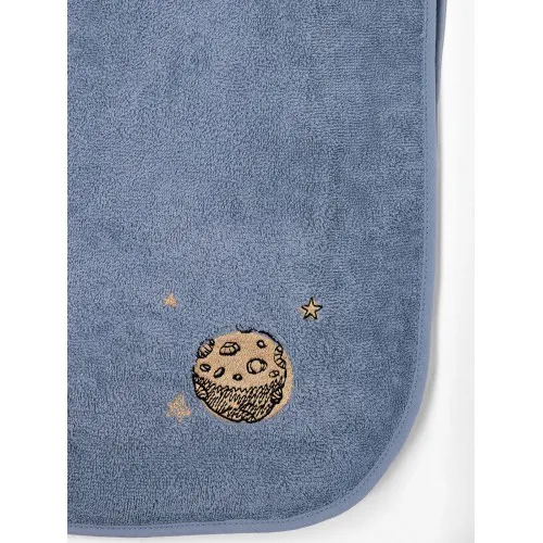 Fluffy Κεντητό Πόντσο Blue one size