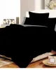 Σετ Σεντόνια ΚΟΜΒΟΣ Cotton Line Black - Grey Μονόχρωμα με Φάσα Μονά 160x240 Σετ Σεντόνια ΚΟΜΒΟΣ Cotton Line Black - Grey Μονόχρωμα με Φάσα Μονά 160x240