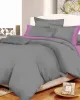 Σετ Σεντόνια ΚΟΜΒΟΣ Cotton Line Grey-Lilac Μονόχρωμα με Φάσα Μονά 160x240 Σετ Σεντόνια ΚΟΜΒΟΣ Cotton Line Grey-Lilac Μονόχρωμα με Φάσα Μονά 160x240