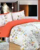 Σετ Σεντόνια Le Blanc Premium Flowers Peach Μονά με λάστιχο 100x200 33