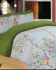 Σετ Σεντόνια Le Blanc Premium Flowers Green Μονά με λάστιχο 100x200 33