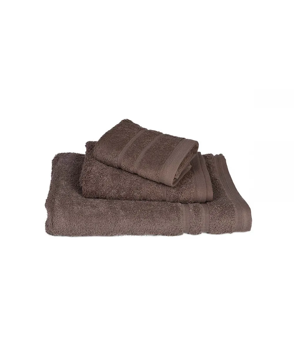 Πετσέτα ΚΟΜΒΟΣ Πεννιέ 500γρ/μ2 Καφέ Χειρός 30x50