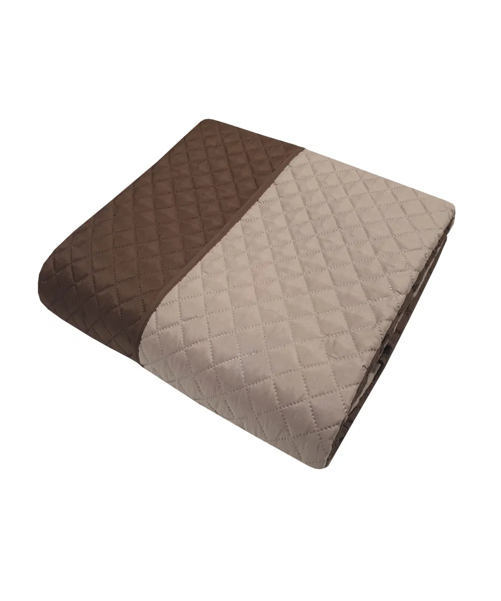Κουβερλί Le Blanc Microfiber ULTRASONIC 90gr/m2 NEW ΜΕ ΡΕΛΙ ΚΑΦΕ - ΜΟΚΑ Μονό 160Χ240
