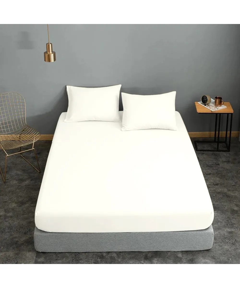 Σεντόνι ΚΟΜΒΟΣ Cotton Line Μονόχρωμο White Μονό με λάστιχο 100x200 22 Σεντόνι ΚΟΜΒΟΣ Cotton Line Μονόχρωμο White Μονό με λάστιχο 100x200 22
