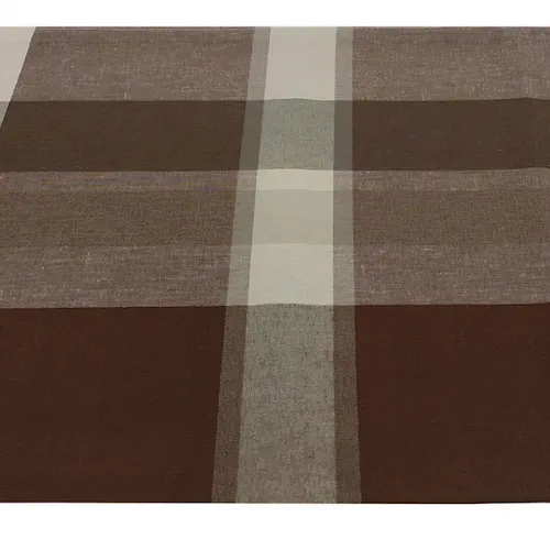 Τραπεζομάντηλο ΚΟΜΒΟΣ Λονέτα Υφαντό  Καρό Brown-Beige 140x140