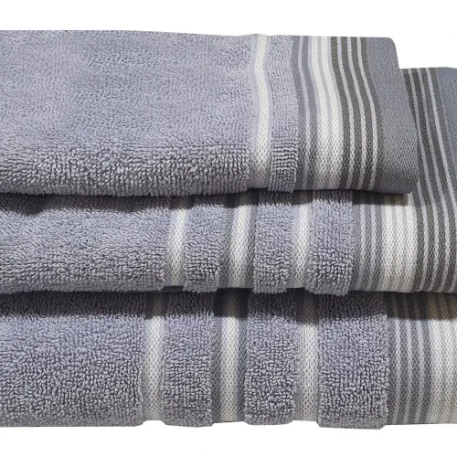 Πετσέτα ΚΟΜΒΟΣ Satin Stripe Πεννιέ 450γρ/m2 100%  Cotton Προσώπου Levanda 50x90