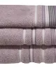 Πετσέτα ΚΟΜΒΟΣ Satin Stripe Πεννιέ 450γρ/m2 100%  Cotton Προσώπου Lilac 50x90