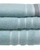 Πετσέτα ΚΟΜΒΟΣ Satin Stripe Πεννιέ 450γρ/m2 100%  Cotton Προσώπου Petrol 50x90