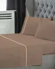 Σετ Σεντόνια LeBlanc Μονόχρωμα με Φυτίλι Polycotton 50/50 TC144 Light Brown Υπέρδιπλα 240x270