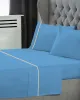 Σετ Σεντόνια Le Blanc Μονόχρωμα με Φυτίλι Polycotton 50/50 TC144 Blue Σούπερ Υπέρδιπλα 270x300