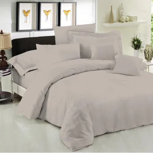 Σεντόνι Μεμονομένο LeBlanc Μονόχρωμο Polycotton 50/50 TC144 Light Grey Μονό με λάστιχο 100x200 35