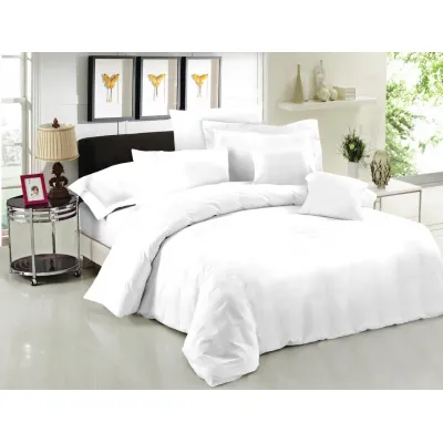 Σεντόνι Μεμονομένο LeBlanc Μονόχρωμο Polycotton 50/50 TC144 White υπέρδιπλο με λάστιχο 160x200 35