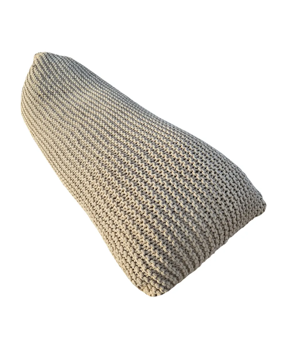 Πουφ Macrame ΚΟΜΒΟΣ με εσωτερικη γέμιση 80x200x45 Beige