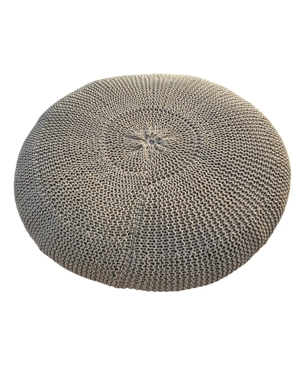 Πουφ Macrame ΚΟΜΒΟΣ με εσωτερικη γέμιση 200x200x50 Beige