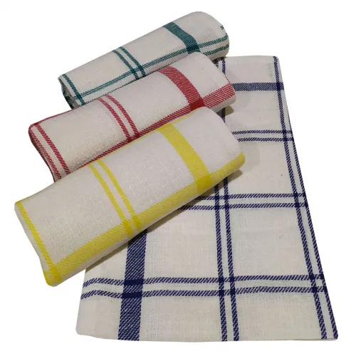 Σετ Ποτηρόπανα 4τεμ.ΚΟΜΒΟΣ Πικέ 100%  Cotton 45x65 Squares                     Διάφορα Χρώματα