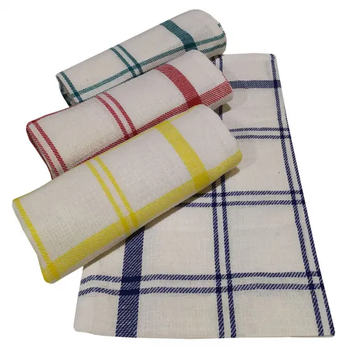 Σετ Ποτηρόπανα 4τεμ.ΚΟΜΒΟΣ Πικέ 100%  Cotton 45x65 Squares                     Διάφορα Χρώματα