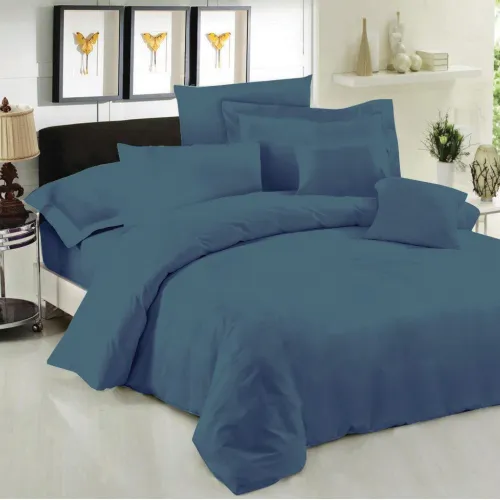 Σεντόνι Μεμονομένο LeBlanc Μονόχρωμο Polycotton 50/50 TC144 Dusty Blue Μονό 170x270