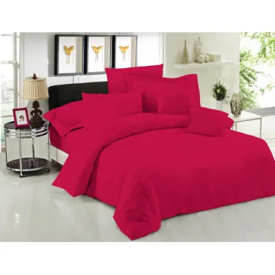 Ζεύγος Μαξιλαροθήκες Φάκελος LeBlanc Μονόχρωμες Polycotton 50/50 TC144 Cherry 50x70