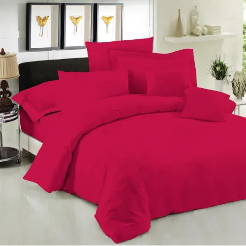Ζεύγος Μαξιλαροθήκες Φάκελος LeBlanc Μονόχρωμες Polycotton 50/50 TC144 Cherry 50x70