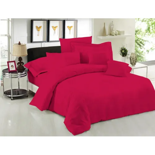 Ζεύγος Μαξιλαροθήκες Φάκελος LeBlanc Μονόχρωμες Polycotton 50/50 TC144 Cherry 50x70