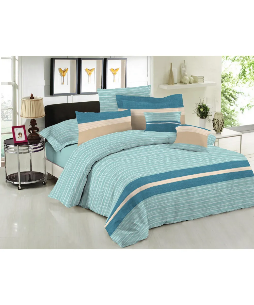 Σετ Σεντόνια Le Blanc Premium Cotton 100% Brooklyn Aqua Υπέρδιπλα με λάστιχο 160x200 33 Σετ Σεντόνια Le Blanc Premium Cotton 100% Brooklyn Aqua Υπέρδιπλα με λάστιχο 160x200 33