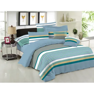 Σετ Πάπλωμα Le Blanc Premium Cotton 100%  Nevada Blue Υπέρδιπλο 220x240