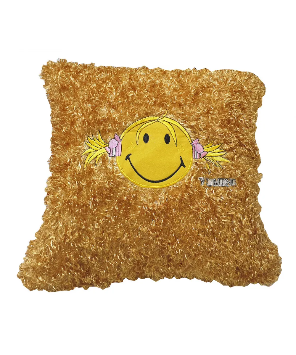 Μαξιλάρι Διακοσμητικό ΚΟΜΒΟΣ 100%  Polyester 45x45 Smiley Face Yellow