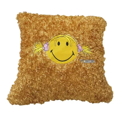 Μαξιλάρι Διακοσμητικό ΚΟΜΒΟΣ 100%  Polyester 45x45 Smiley Face Yellow