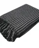 Ριχτάρι Υφαντό ΚΟΜΒΟΣ Βαμβακερό Ινδίας 1Θ Black - Light Grey 180x180