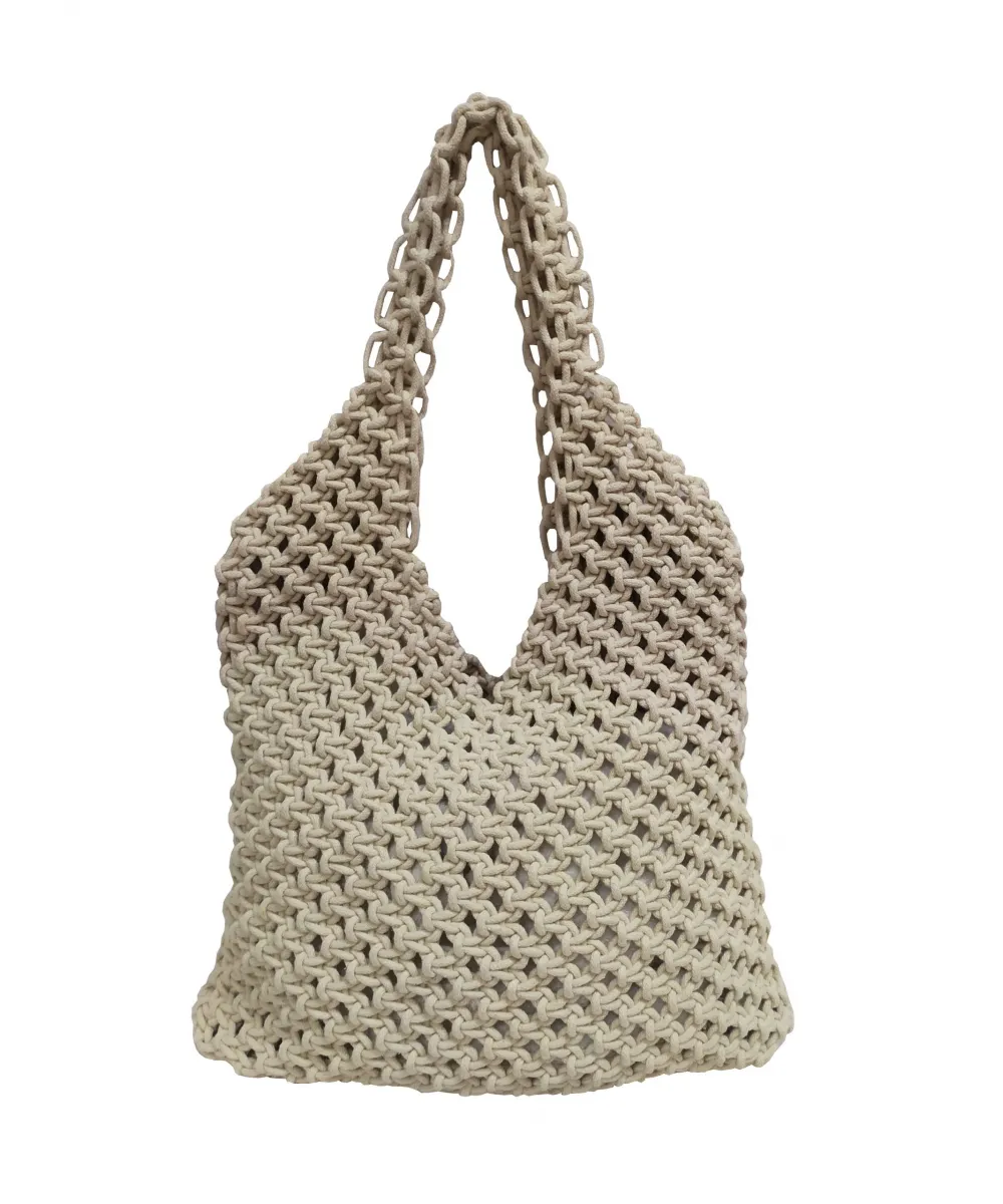 Τσάντα Macrame ΚΟΜΒΟΣ 100% Βαμβάκι Natural Plain 40x35 Τσάντα Macrame ΚΟΜΒΟΣ 100% Βαμβάκι Natural Plain 40x35