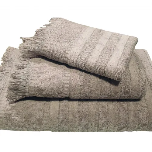 Πετσέτα Le Blanc Πεννιέ Ζακάρ 550gr/m2 PAROS Grey Προσώπου 50x90