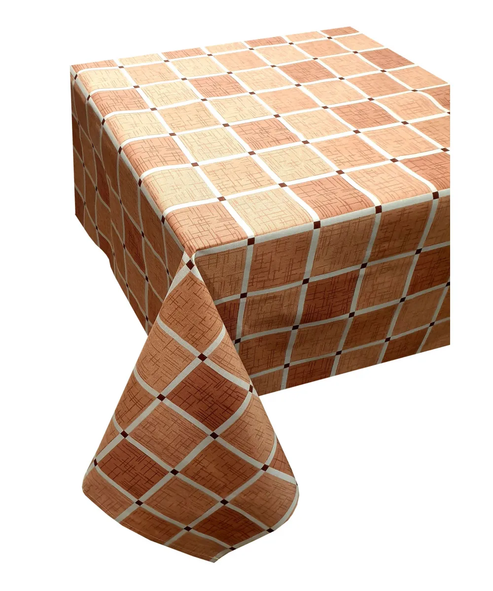 Τραπεζομάντηλο ΚΟΜΒΟΣ Καρό Polycotton Design-2 Beige 140x140 Τραπεζομάντηλο ΚΟΜΒΟΣ Καρό Polycotton Design-2 Beige 140x140