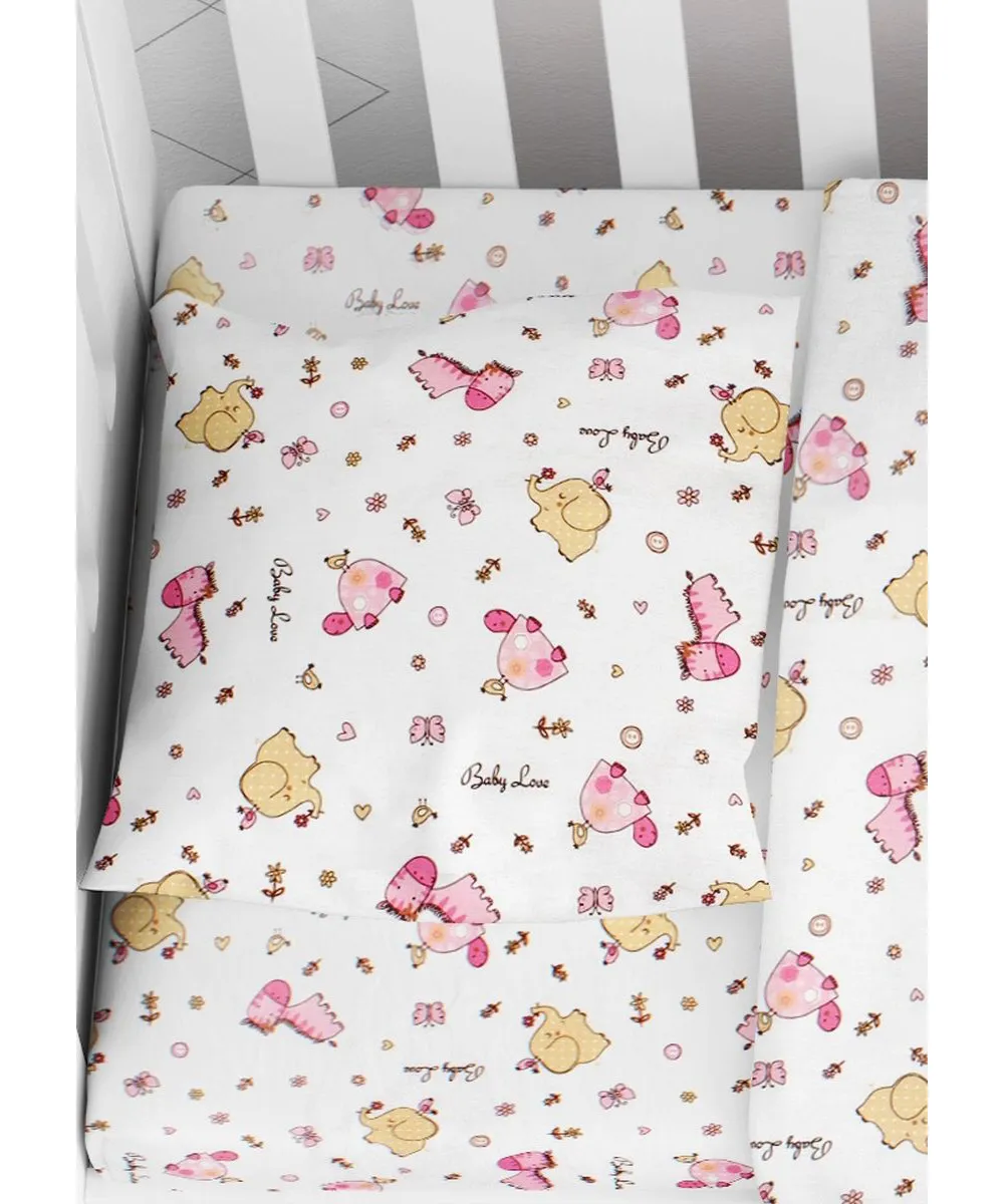 ΜΑΞΙΛΑΡΟΘΗΚΗ ΕΜΠΡΙΜΕ bebe Elephant 172 35X45 Pink Cotton 100% 