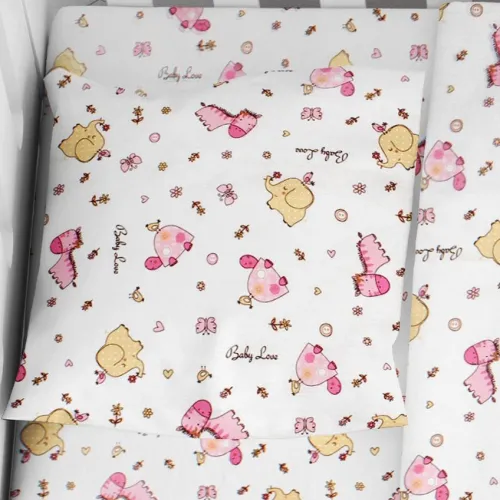 ΜΑΞΙΛΑΡΟΘΗΚΗ ΕΜΠΡΙΜΕ bebe Elephant 172 35X45 Pink Cotton 100% 