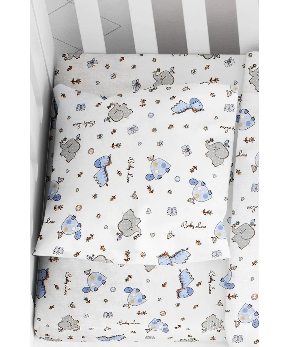 ΜΑΞΙΛΑΡΟΘΗΚΗ ΕΜΠΡΙΜΕ bebe Elephant 174 35Χ45 Blue Cotton 100%