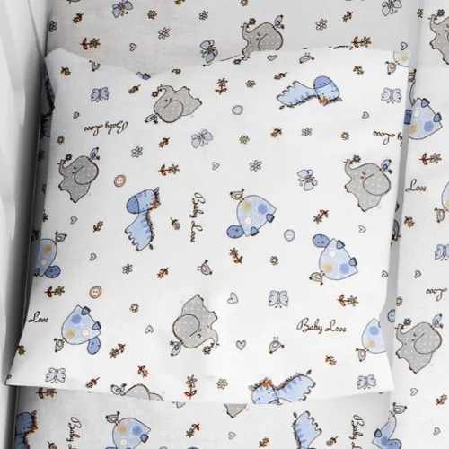 ΜΑΞΙΛΑΡΟΘΗΚΗ ΕΜΠΡΙΜΕ bebe Elephant 174 35Χ45 Blue Cotton 100% 