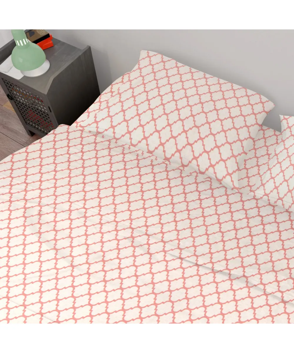 ΠΑΠΛΩΜΑΤΟΘΗΚΗ ΕΜΠΡΙΜΕ Windows 161 160Χ240 White-Coral Cotton 100% ΠΑΠΛΩΜΑΤΟΘΗΚΗ ΕΜΠΡΙΜΕ Windows 161 160Χ240 White-Coral Cotton 100%