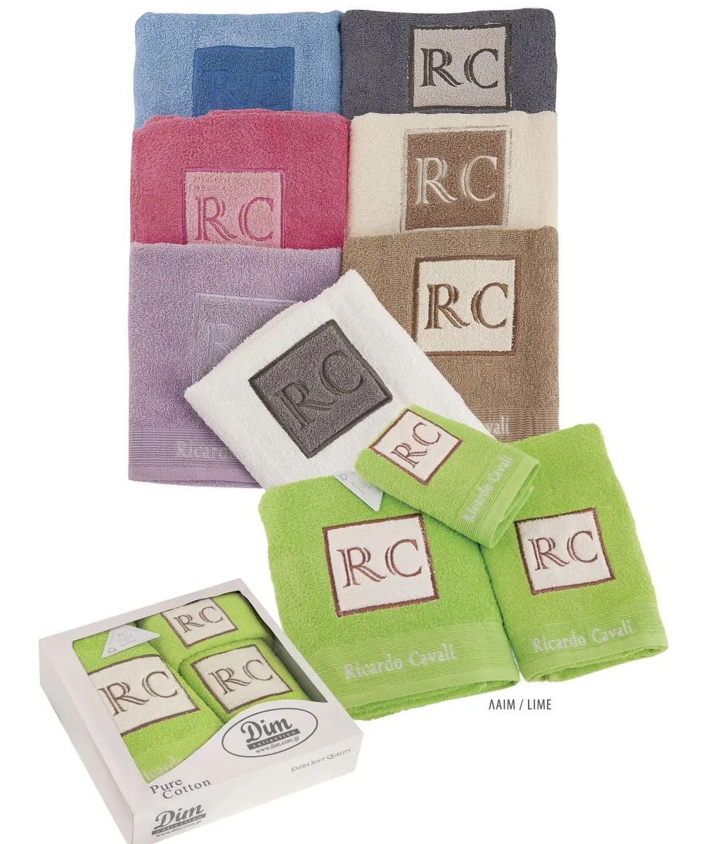 ΠΕΤΣΕΤΑ ΣΕΤ 3 τεμ RICARDO CAVALLI 30X50,50X90,70X140 ΛΑΙΜ Cotton 100% ΠΕΤΣΕΤΑ ΣΕΤ 3 τεμ RICARDO CAVALLI 30X50,50X90,70X140 ΛΑΙΜ Cotton 100%