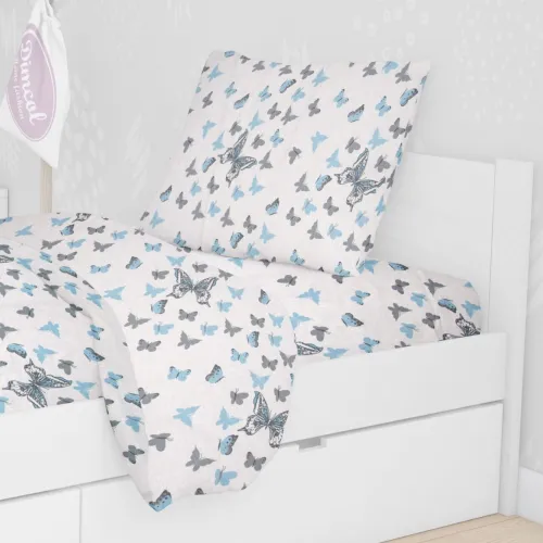 ΜΑΞΙΛΑΡΟΘΗΚΗ ΕΜΠΡΙΜΕ kids Butterfly 56 50Χ70 Sky blue Cotton 100% 