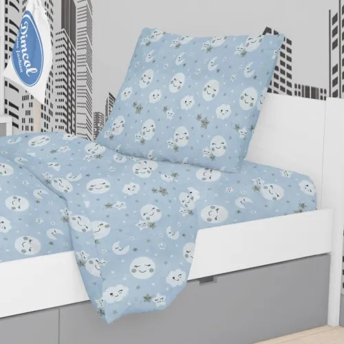 ΜΑΞΙΛΑΡΟΘΗΚΗ ΕΜΠΡΙΜΕ kids Smile 81 50Χ70 Blue Cotton 100% 