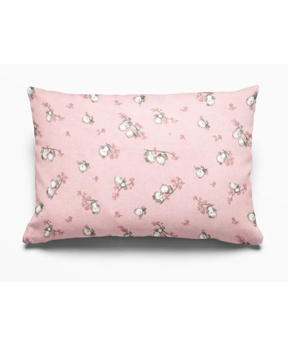 ΜΑΞΙΛΑΡΟΘΗΚΗ ΕΜΠΡΙΜΕ kids Birds 15 50Χ70 Pink Flannel cotton 100% ΜΑΞΙΛΑΡΟΘΗΚΗ ΕΜΠΡΙΜΕ kids Birds 15 50Χ70 Pink Flannel cotton 100%