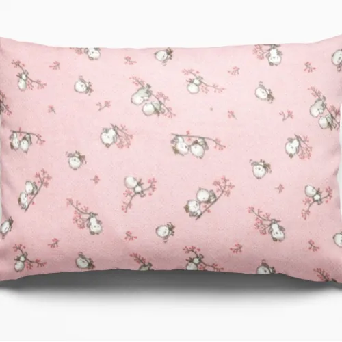 ΜΑΞΙΛΑΡΟΘΗΚΗ ΕΜΠΡΙΜΕ kids Birds 15 50Χ70 Pink Flannel cotton 100% 