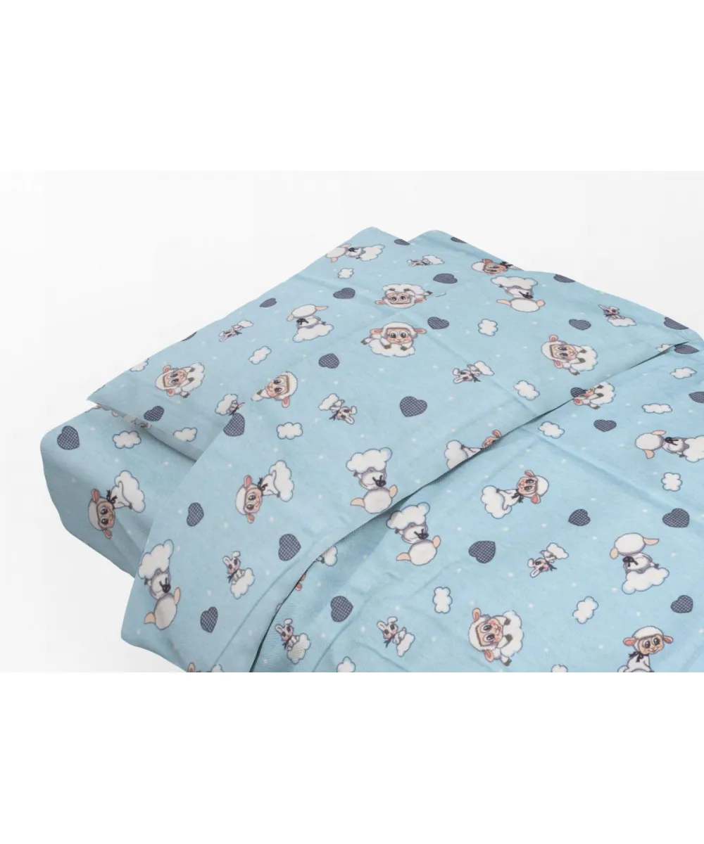 ΜΑΞΙΛΑΡΟΘΗΚΗ ΕΜΠΡΙΜΕ kids Προβατάκι 06 50Χ70 Sky blue Flannel cotton 100% ΜΑΞΙΛΑΡΟΘΗΚΗ ΕΜΠΡΙΜΕ kids Προβατάκι 06 50Χ70 Sky blue Flannel cotton 100%